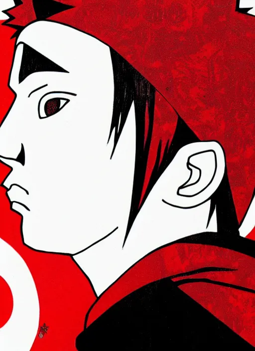 Image similar to Sideview Portrait of naruto Shepard Fairey