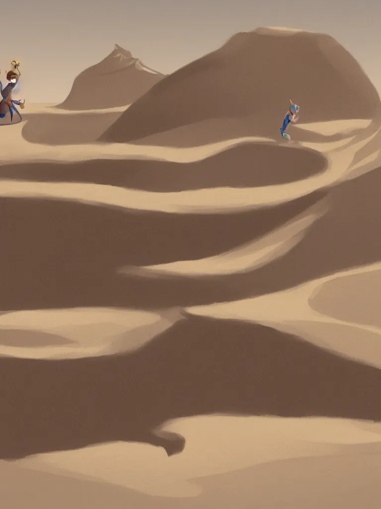 Prompt: quick sand by disney concept artists, blunt borders, rule of thirds