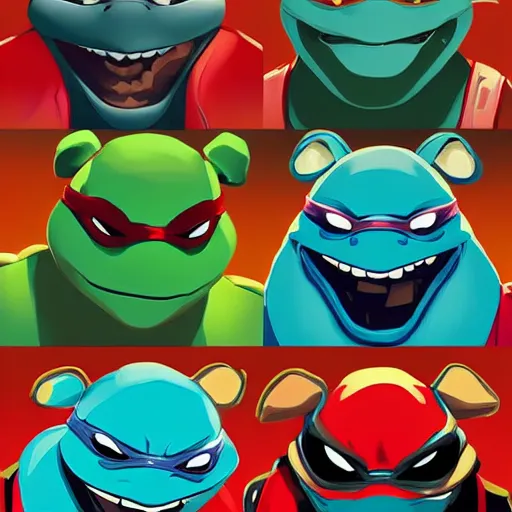 Image similar to face icon stylized minimalist teenage mutant ninja turtles, loftis, cory behance hd by jesper ejsing, by rhads, makoto shinkai and lois van baarle, ilya kuvshinov, rossdraws global illumination