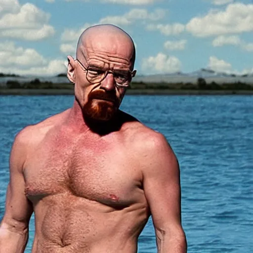 Image similar to walter white wearing a bikini
