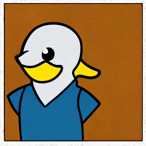 Image similar to An anthropomorphic duck, GTA artwork midshot