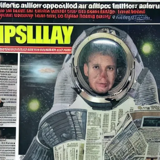 Prompt: newspaper photo of the day aliens invaded earth