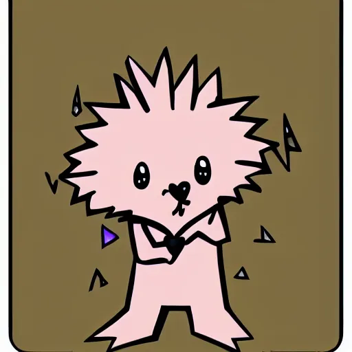 Image similar to cute hedgehog heart love laughing cute adorable emote twitch waving lineart