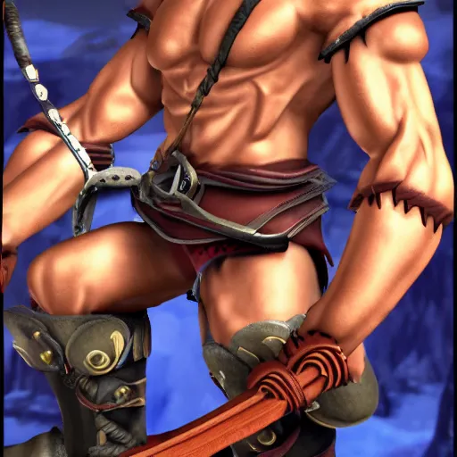 Prompt: simon belmont from castlevania, holding a whip, 8 k