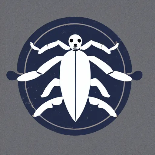 Image similar to a scorpion logo, a cartoon scorpion in circle