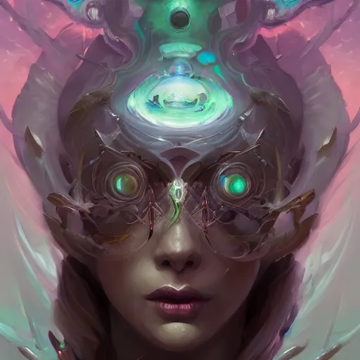 Image similar to portrait of a beautiful supernatural cybernetic emanation, concept art by pete mohrbacher and artgerm and wlop, digital art, highly detailed, intricate, fantasy, mystical, sharp focus, Trending on Artstation HQ, deviantart, unreal engine 5, 4K UHD image