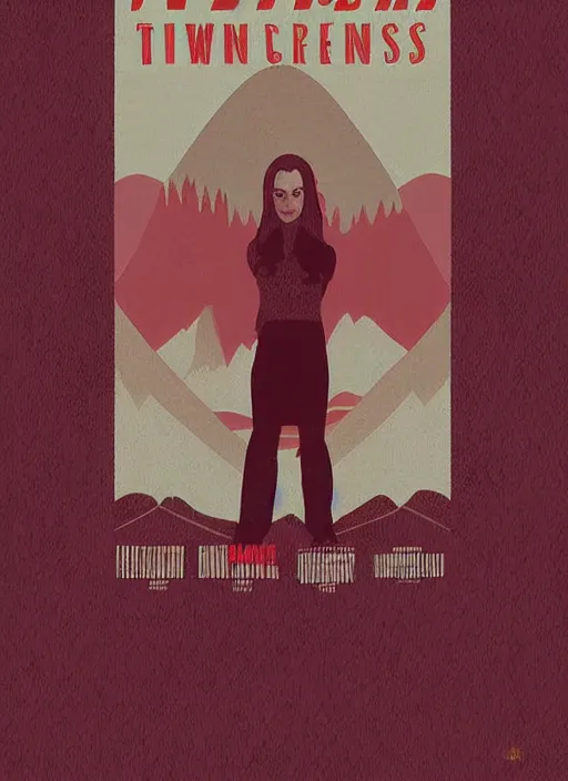 Image similar to twin peaks movie poster art by mike saputo