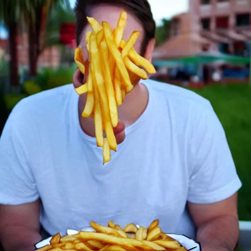 Image similar to person made out of tasty frensch fries