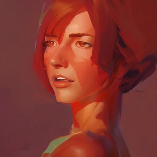 Image similar to red skinned woman, subsurface scattering, behance hd artstation by jesper ejsing by rhads, makoto shinkai and lois van baarle, ilya kuvshinov, ossdraws