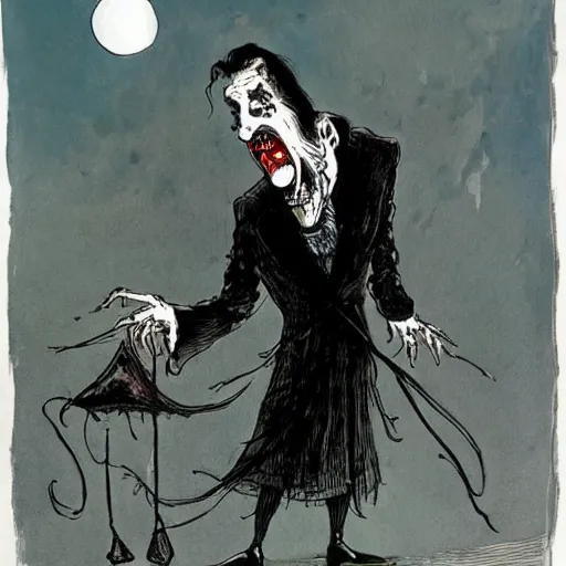 Image similar to dracula by ralph steadman