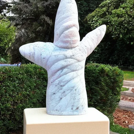 Image similar to marble statue of patrick star from the tv show spongebob