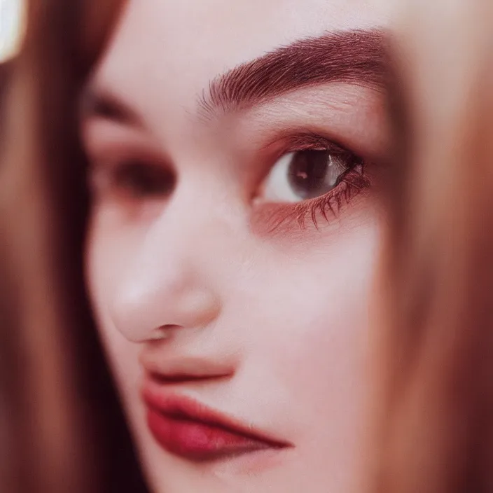 Prompt: kodak portra 400, photo portrait close-up of a beautiful girl.