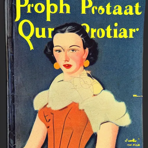 Prompt: “Joseph Quinn portrait, color vintage magazine illustration 1950”