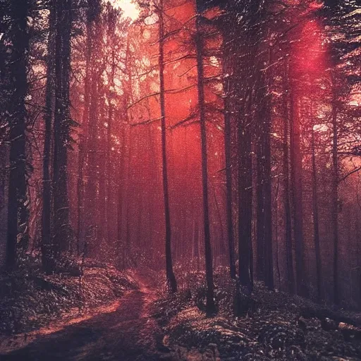 Image similar to bright nordic forest, sparkling spirits, detailed wide shot, ink, ground detailed, wet eyes reflecting into eyes reflecting into infinity, beautiful lighting