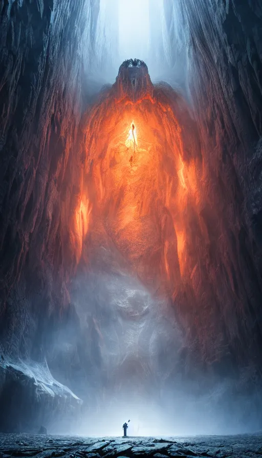 Prompt: The Balrog of Moria, epic portrait shot, cinematic lighting, Rendered Unreal Engine 5, film key art, Greg Rutkowski, Bloom, dramatic lighting