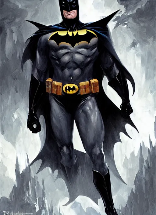 Image similar to digital _ painting _ of _ medevial batman _ by _ filipe _ pagliuso _ and _ justin _ gerard _ symmetric _ fantasy _ highly _ detailed _ realistic _ intricate _ port