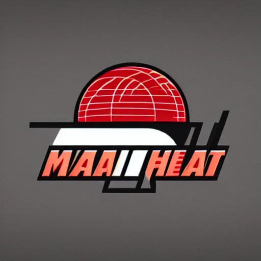 Prompt: a minimalist redesign of the miami heat logo