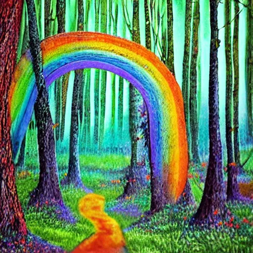 Image similar to rainbow forest