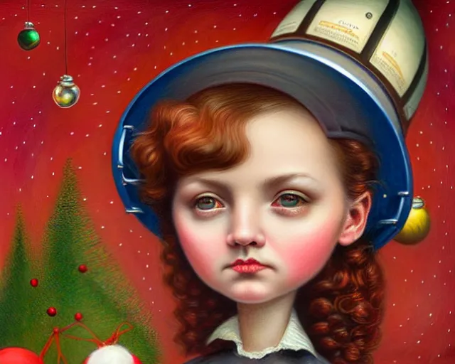 Image similar to closeup profile portrait of victorian space rockets, nicoletta ceccoli, mark ryden, lostfish, max fleischer, hyper realistic, artstation, illustration, digital paint, matte paint, vivid colors, bright, cheerful, detailed and intricate christmas environment