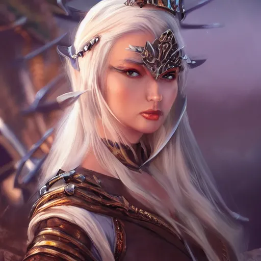 Prompt: fantasy beautiful medieval queen , made by Stanley Artgerm Lau, WLOP, Rossdraws, ArtStation, CGSociety, concept art, cgsociety, octane render, trending on artstation, artstationHD, artstationHQ, unreal engine, 4k, 8k,