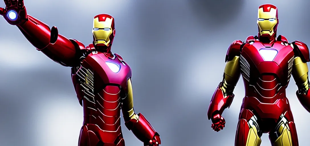 Image similar to a very high resolution image of ironman. from an episode of the office. photorealistic, photography