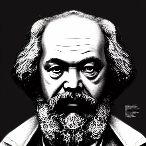 Prompt: portrait of karl marx from dune, sci - fi, techwear, intricate, elegant, highly detailed, digital painting, artstation, concept art, smooth, sharp focus, illustration, by bartek fedyczak, erak note, tooth wu, neil richards, kan liu, siwoo kim, jisu choe