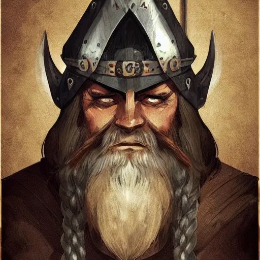 Prompt: Viking wearing a black smoking and long brown beard, Short Brown Hair, wearing a black noble suit, D&D Character Head Portrait, Digital Art, Detailed, No Helmet Trending on Artstation