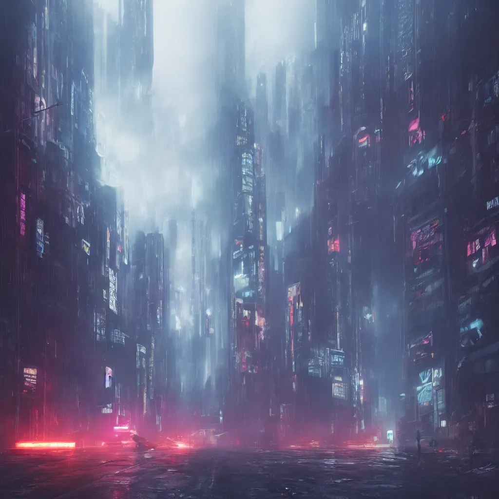 Prompt: cyberpunk Manchester, UK, cyberpunk, blade runner 2049 style, concept art, photorealistic, atmospheric, mist, moody, hero shot, futuristic