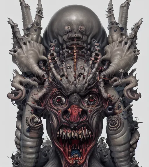 Image similar to portrait, nightmare anomalies, barbatos by dariusz zawadzki, kenneth blom, mental alchemy, james jean, pablo amaringo, naudline pierre, contemporary art, hyper detailed