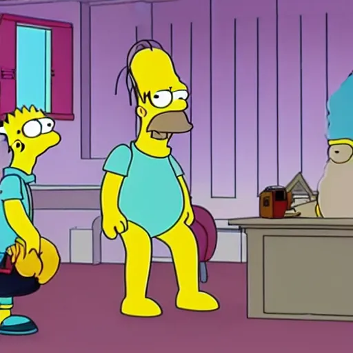 Prompt: Homer Simpson in Valorant, leaked footage