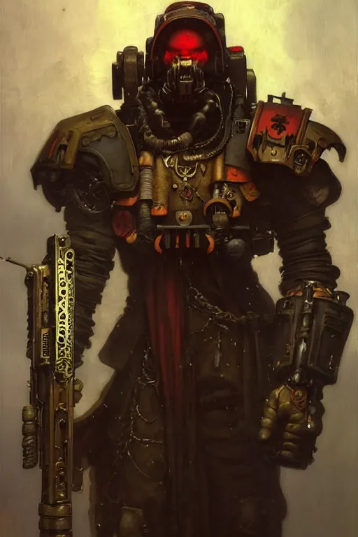 Image similar to full character portrait max mad cyberpunk warhammer 4 0 k, medic sapper not the pietra character design, painting by gaston bussiere, katsuya terada, wyeth, greg rutkowski, craig mullins, ( ( ( ( ( vermeer ) ) ) ) ), frank frazetta, mucha, tom of finland, trending on artstation