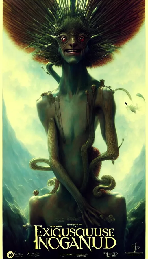 Image similar to exquisite imaginative imposing weird creature movie poster art humanoid anime movie art by : : weta studio tom bagshaw james jean frank frazetta