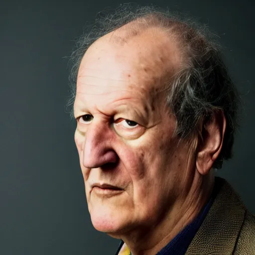 Image similar to a royal portrait of werner herzog