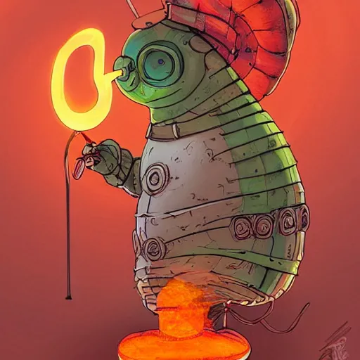 chubby cyber caterpillar smoking a hookah on a | Stable Diffusion | OpenArt