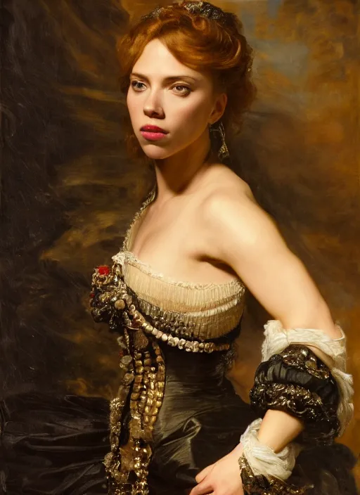 Prompt: Beautiful ,black cannery , Scarlett Johansson,, Dramatic, Edge, Good, Infused, Backlight, De-Noise, VFX, insanely detailed and intricate, hypermaximalist, facial ,elegant, ornate, hyper realistic, super detailed, by Anthony Van Dyck, by Ivan Shishkin, by John Constable