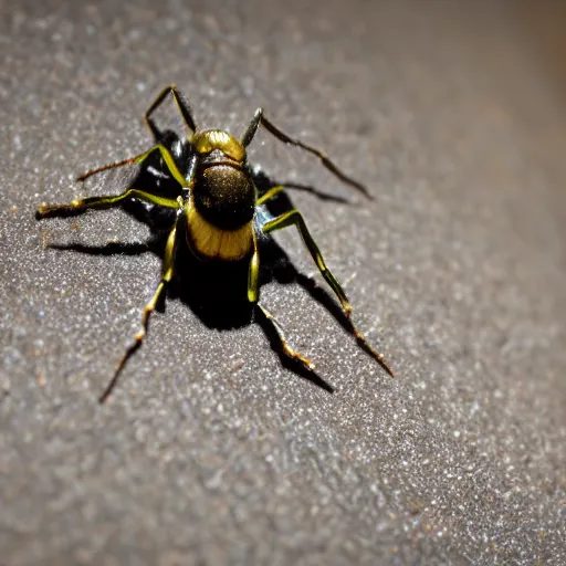 Prompt: macro close up photography of a weird insect, Zeiss lens