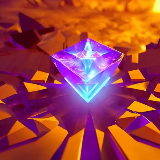 Prompt: purple powerful magic mana symbol, crystal structure, epic legends game icon, stylized digital illustration, radiating, a glowing aura, global illumination, ray tracing, hdr, unreal engine, octane render, trending on arstation, by ian pesty and katarzyna bek - chmiel