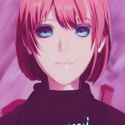 Image similar to high quality portrait of reol. art by makoto shinkai, crunchyroll, pixiv, danbooru, hd, headshot, cinematic still, detailed anime face, bokeh, digital art, cel shading, vivid colors, ambient lighting