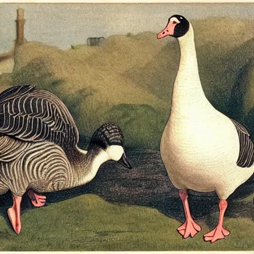 Image similar to a goose a goose, my kingdom for a goose