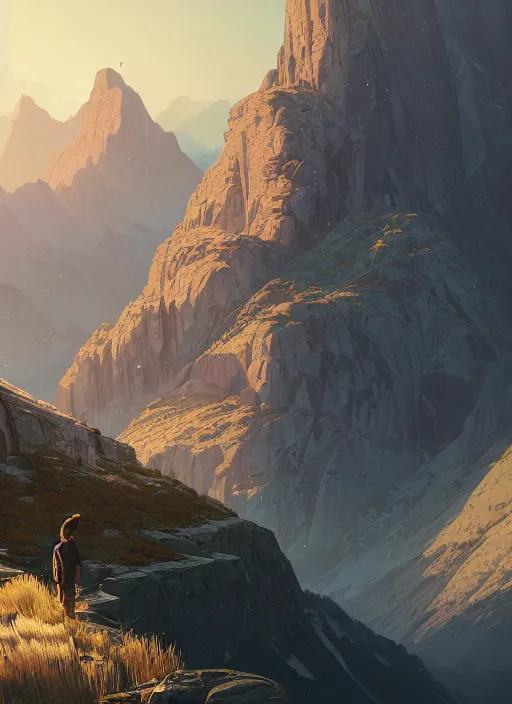 Image similar to highly detailed portrait mountain in gta v, stephen bliss, unreal engine, fantasy art by greg rutkowski, loish, rhads, ferdinand knab, makoto shinkai and lois van baarle, ilya kuvshinov, rossdraws, tom bagshaw, global illumination, radiant light, detailed and intricate environment