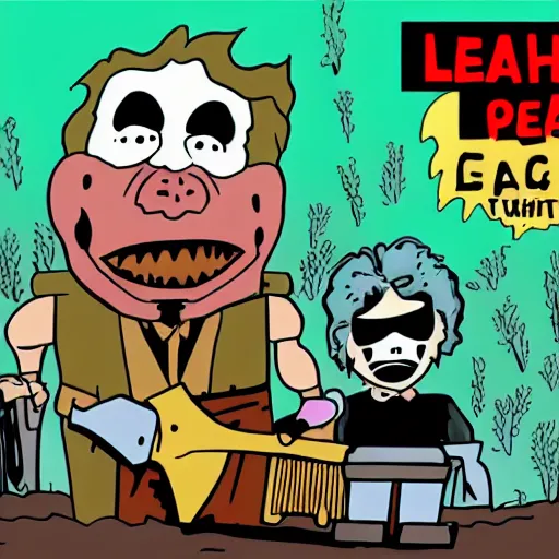 Image similar to Leatherface Saturday morning cartoon show