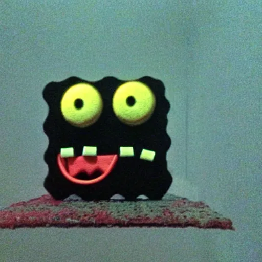 Image similar to scart sponge bob, horror, dark, scary