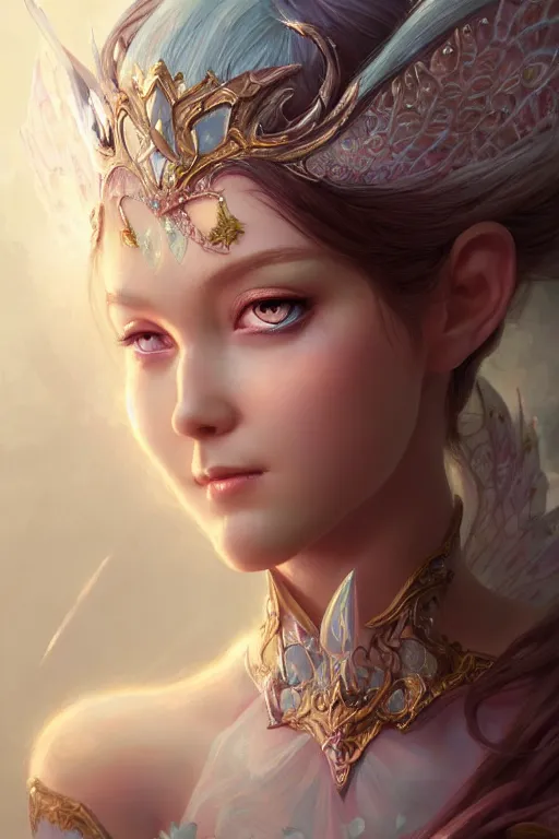 Image similar to fairy princess, highly detailed, d & d, fantasy, highly detailed, digital painting, trending on artstation, concept art, sharp focus, illustration, art by artgerm and greg rutkowski and fuji choko and viktoria gavrilenko and hoang lap