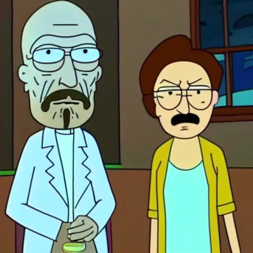 Image similar to Walter White in Rick and Morty (2019)