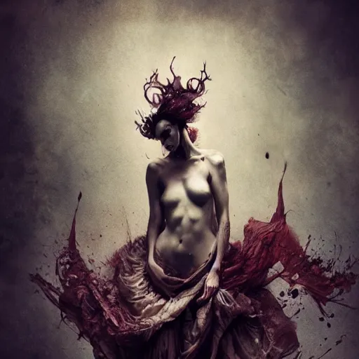 Image similar to the beast, by brooke shaden and alberto seveso and eve ventrue and john salminen and tim okamura, trending on artstation hq, deviantart, pinterest, 4 k uhd image