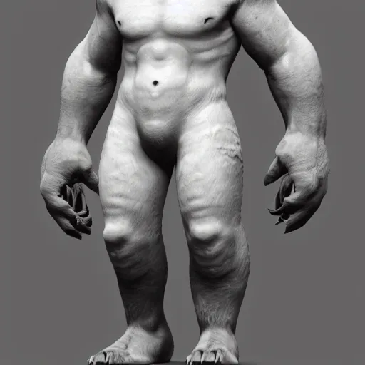 Image similar to angry tough rough looking albino gorilla. scars, battle damage, scratched armor, interesting 3 d character concept by square enix, in the style of league of legends, hyper detailed, character modeling, cinematic, final fantasy, video game character concept, ray tracing, fur details, maya, c 4 d