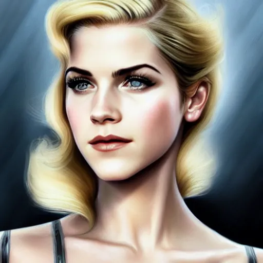 Prompt: A combination of Katheryn Winnick's and Grace Kelly's and Emma Watson's faces with blonde hair as Solid Snake from Metal Gear Solid, full body, western, D&D, fantasy, intricate, elegant, highly detailed, digital painting, artstation, concept art, matte, sharp focus, illustration, art by Artgerm and Greg Rutkowski and Alphonse Mucha