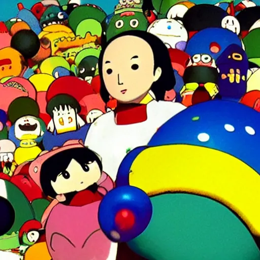 Prompt: award winning katamari damacy movie directed by Hayao Miyazaki