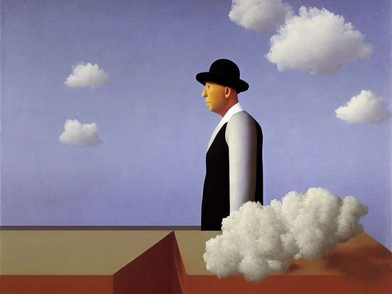 Prompt: nothingness, painting by rene magritte, high detail, high resolution