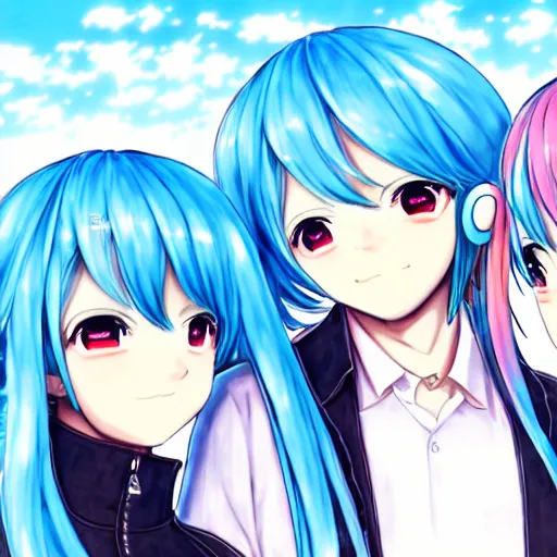 KREA - hatsune miku pregnant with triplets at 4 0 weeks, baby movings in  belly, anime art, trending on pixiv